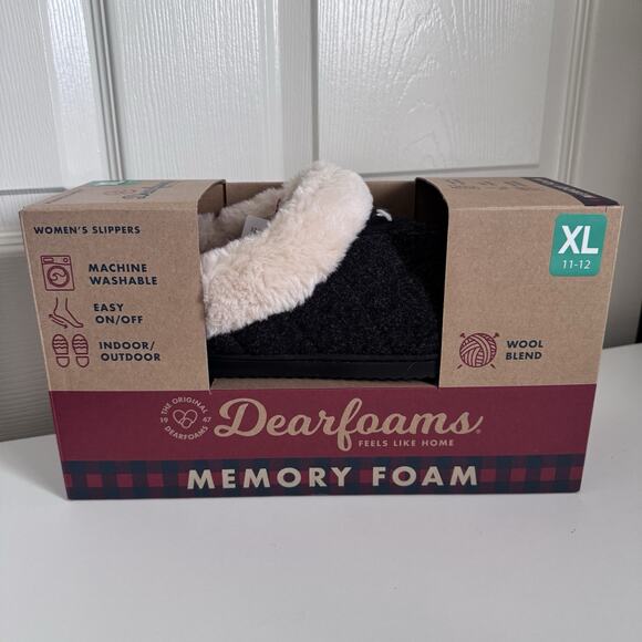 Dearfoams Woman's Indoor/Outdoor Memory Foam Clog Slippers XL 11-12 New in Box - Picture 1 of 8